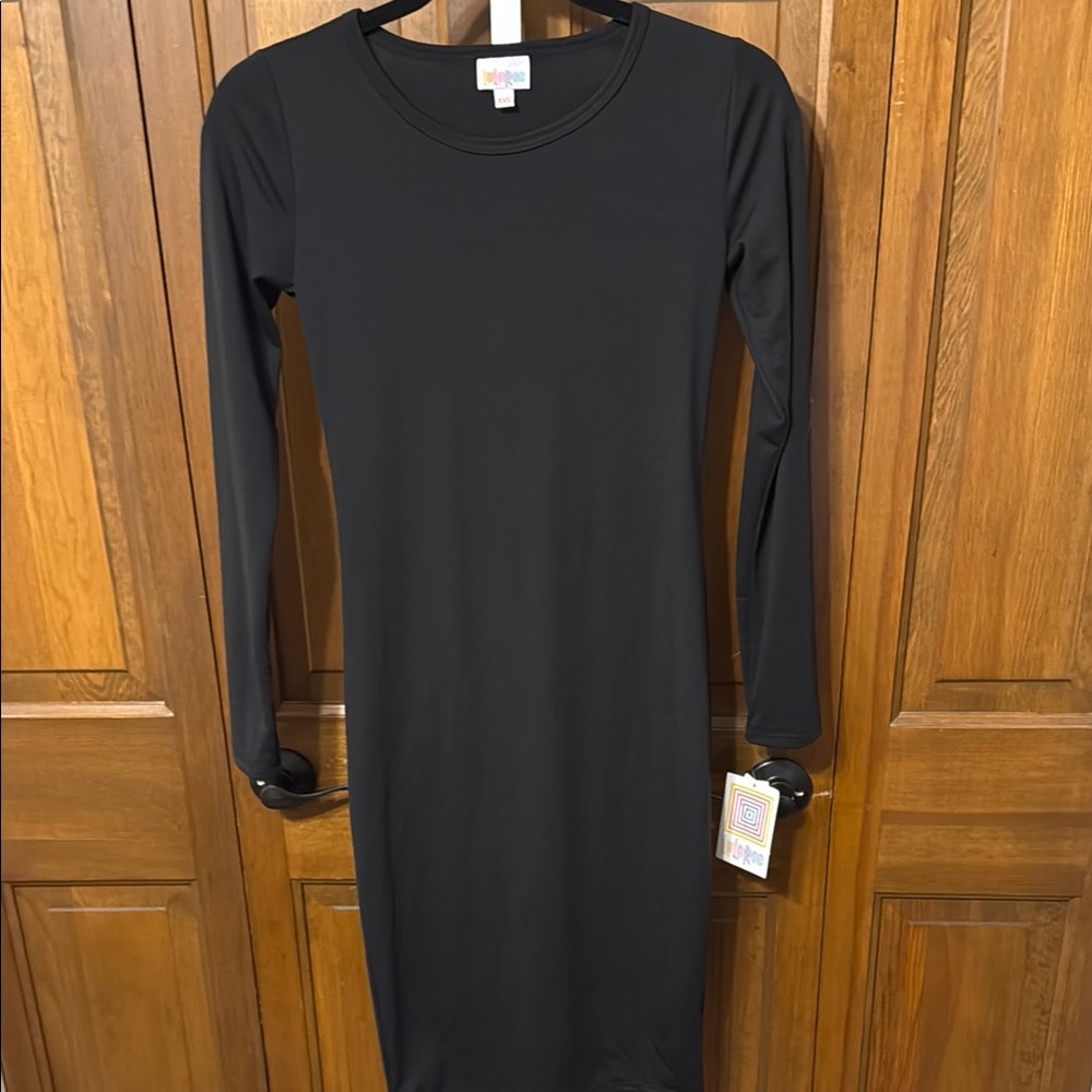 LuLaRoe Black Long Sleeve Sheath Dress